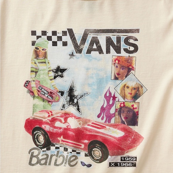 VANS x Barbie Retro Limited Edition Oversized Tee NWT Large, Limited Edition - Picture 4 of 5